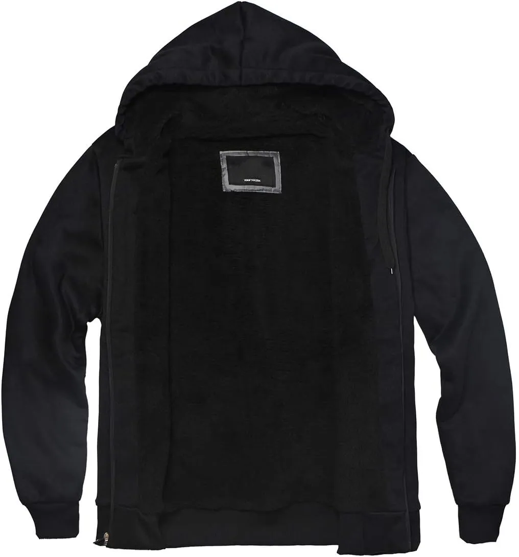 Sherpa Lined Boys Hoodie Full Zip Fleece Warm Youth Big Long Sleeve Child Sweatshirts