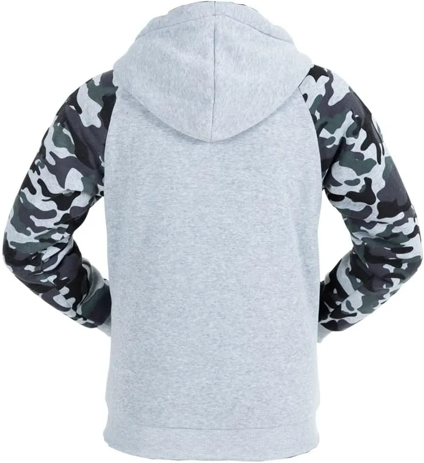 Sherpa Lined Boys Hoodie Full Zip Fleece Warm Youth Big Long Sleeve Child Sweatshirts