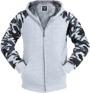 Sherpa Lined Boys Hoodie Full Zip Fleece Warm Youth Big Long Sleeve Child Sweatshirts