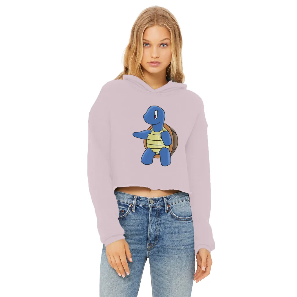 Squata Ladies Cropped Raw Edge Hoodie