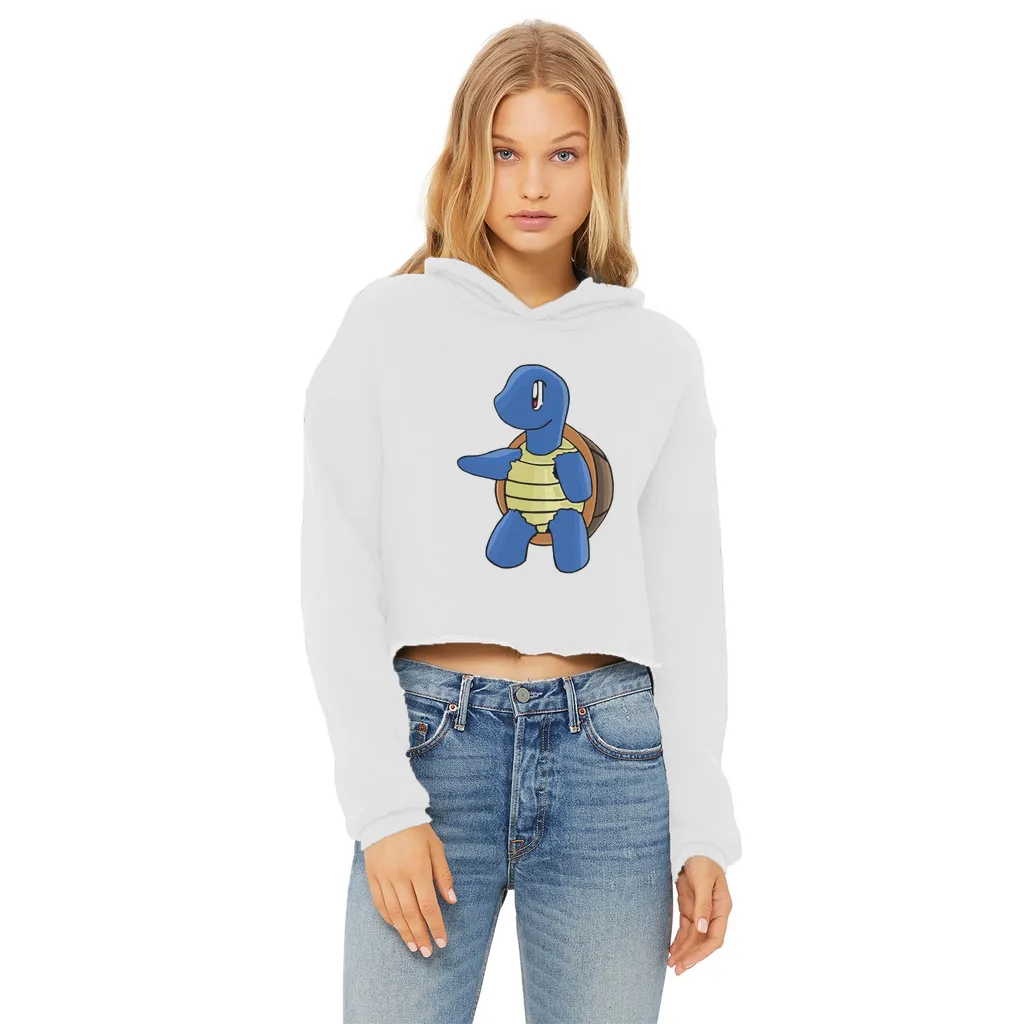 Squata Ladies Cropped Raw Edge Hoodie