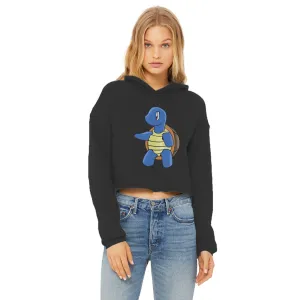 Squata Ladies Cropped Raw Edge Hoodie