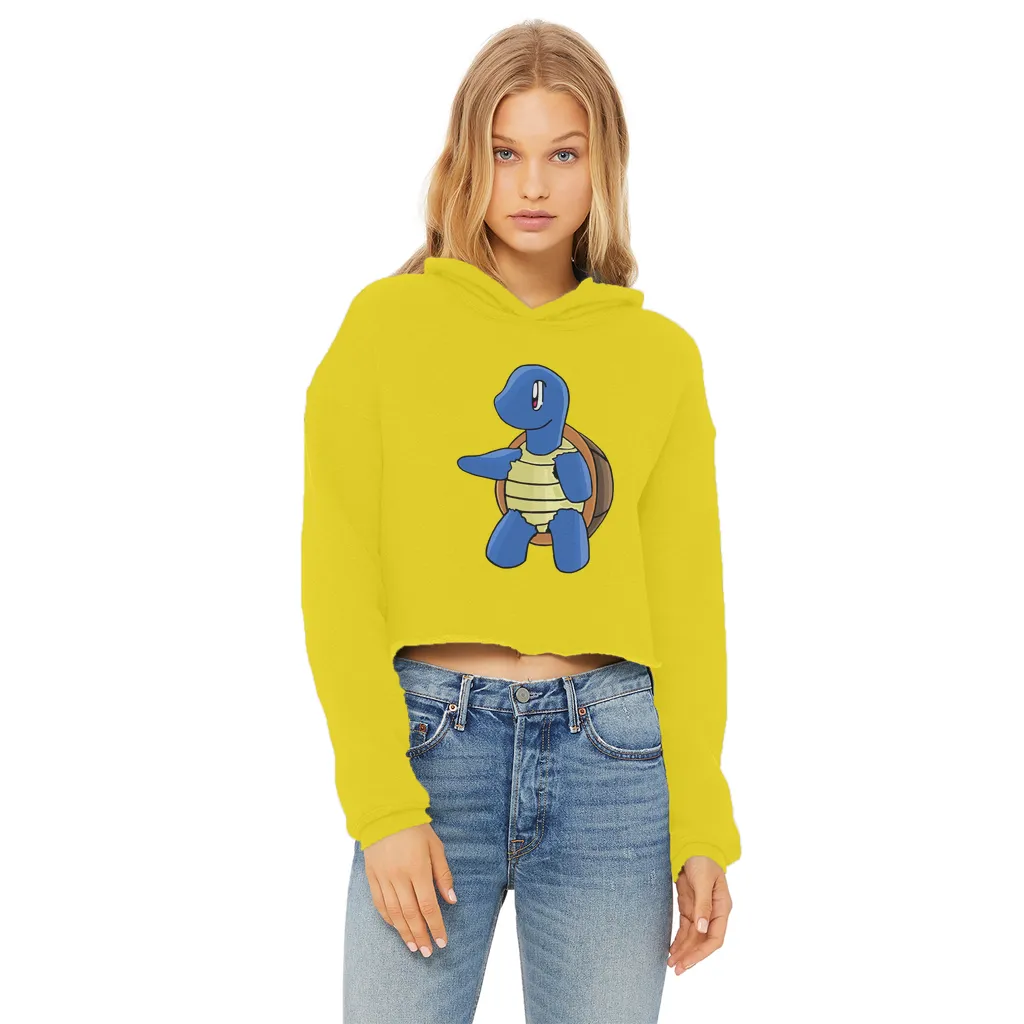Squata Ladies Cropped Raw Edge Hoodie