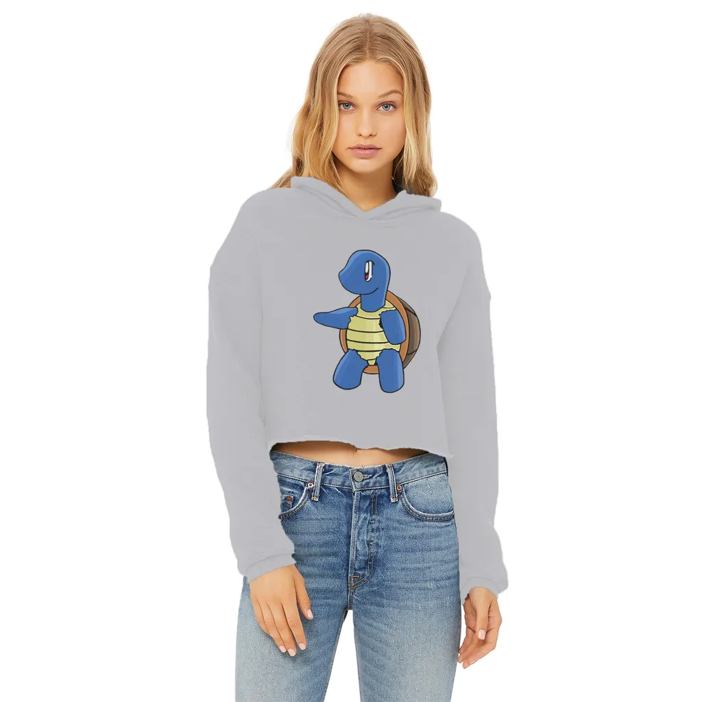 Squata Ladies Cropped Raw Edge Hoodie