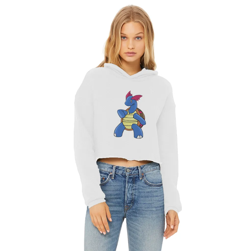 Squirtila Ladies Cropped Raw Edge Hoodie