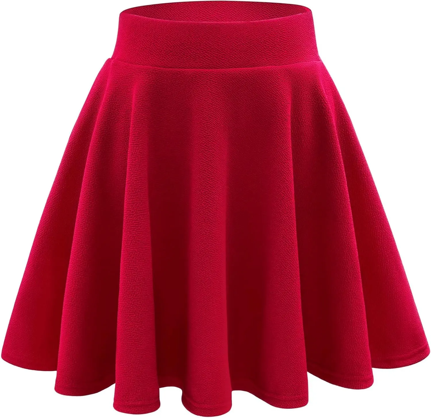Stelle Women's Casual Skirt with Shorts Basic Versatile Stretchy Flared Pleated Skater Mini Skirts