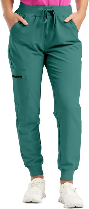 Stretch Jogger Scrubs for Women Drawstring High Waisted Yoga Pants Outdoor Lightweight Cinch Bottom Athletic Pants