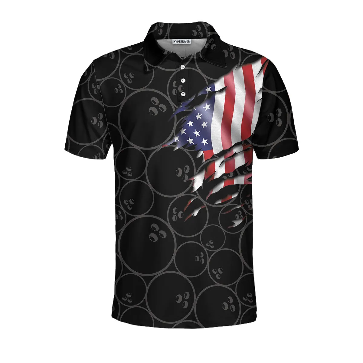 That'S How I Roll Bowling Shirt For Men Polo Shirt, American Flag Bowling Shirt For Male Bowlers Coolspod