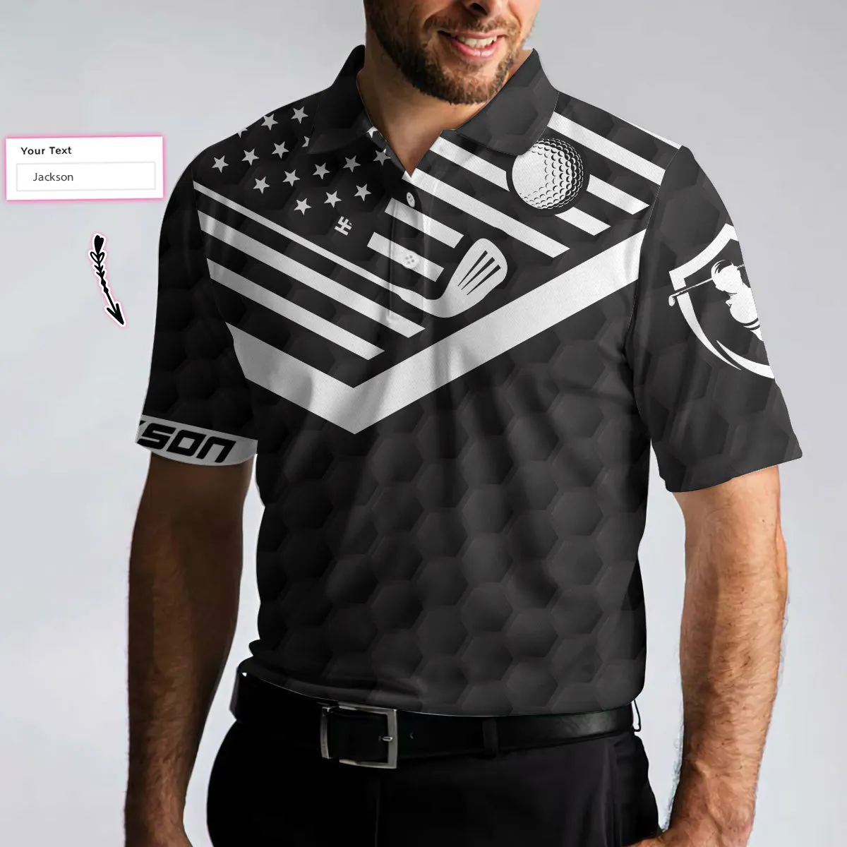 The Older I Get Custom Polo Shirt, Personalized Black American Flag Polo Shirt, Best Golf Shirt For Men Coolspod