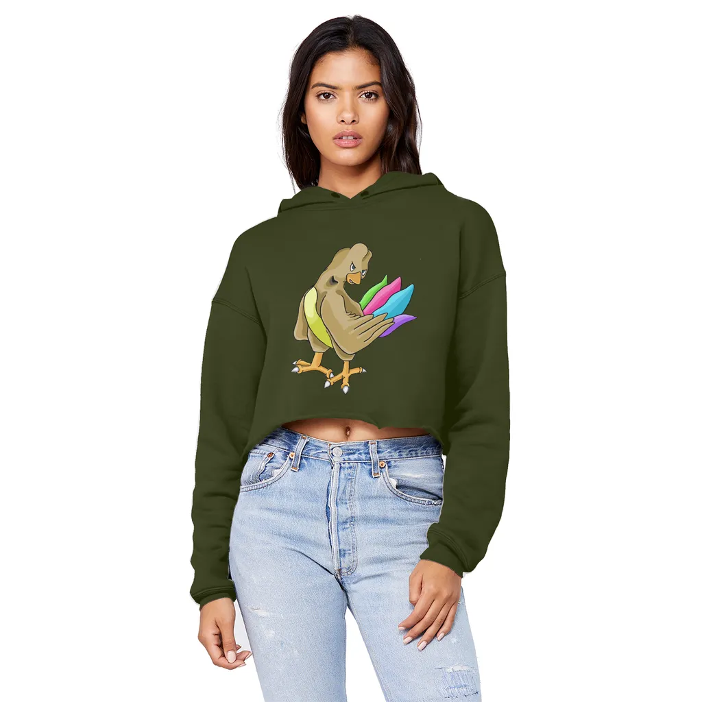 Toudan Unisex Cropped Raw Edge Boyfriend Hoodie