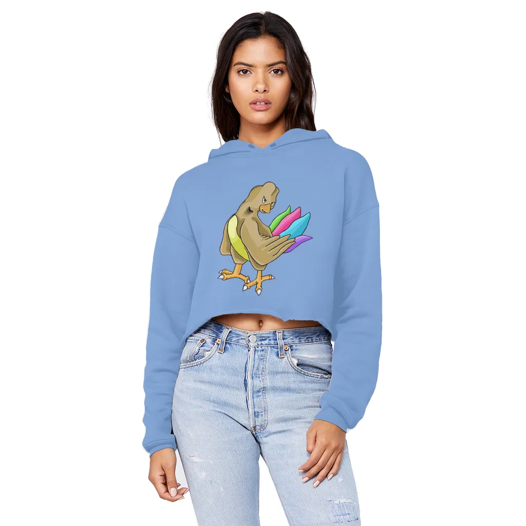 Toudan Unisex Cropped Raw Edge Boyfriend Hoodie