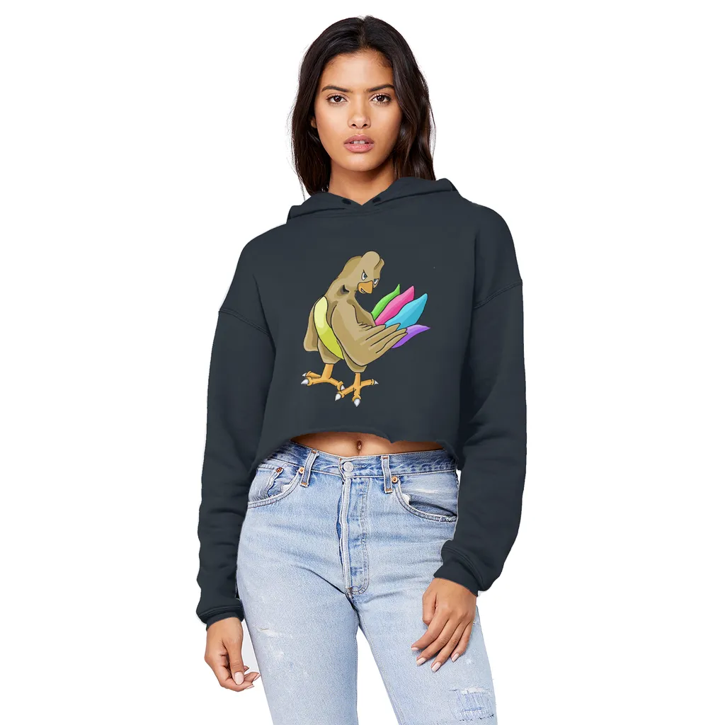Toudan Unisex Cropped Raw Edge Boyfriend Hoodie