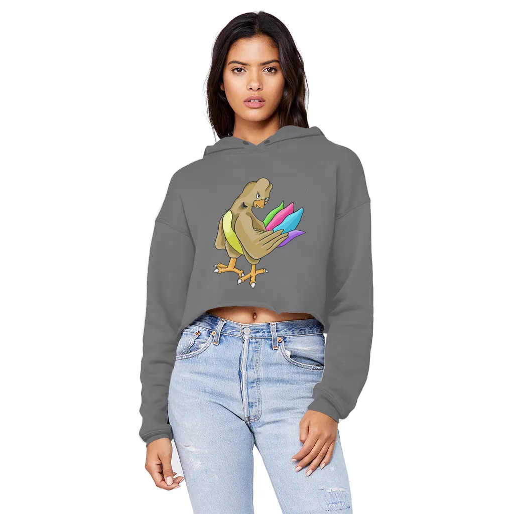 Toudan Unisex Cropped Raw Edge Boyfriend Hoodie