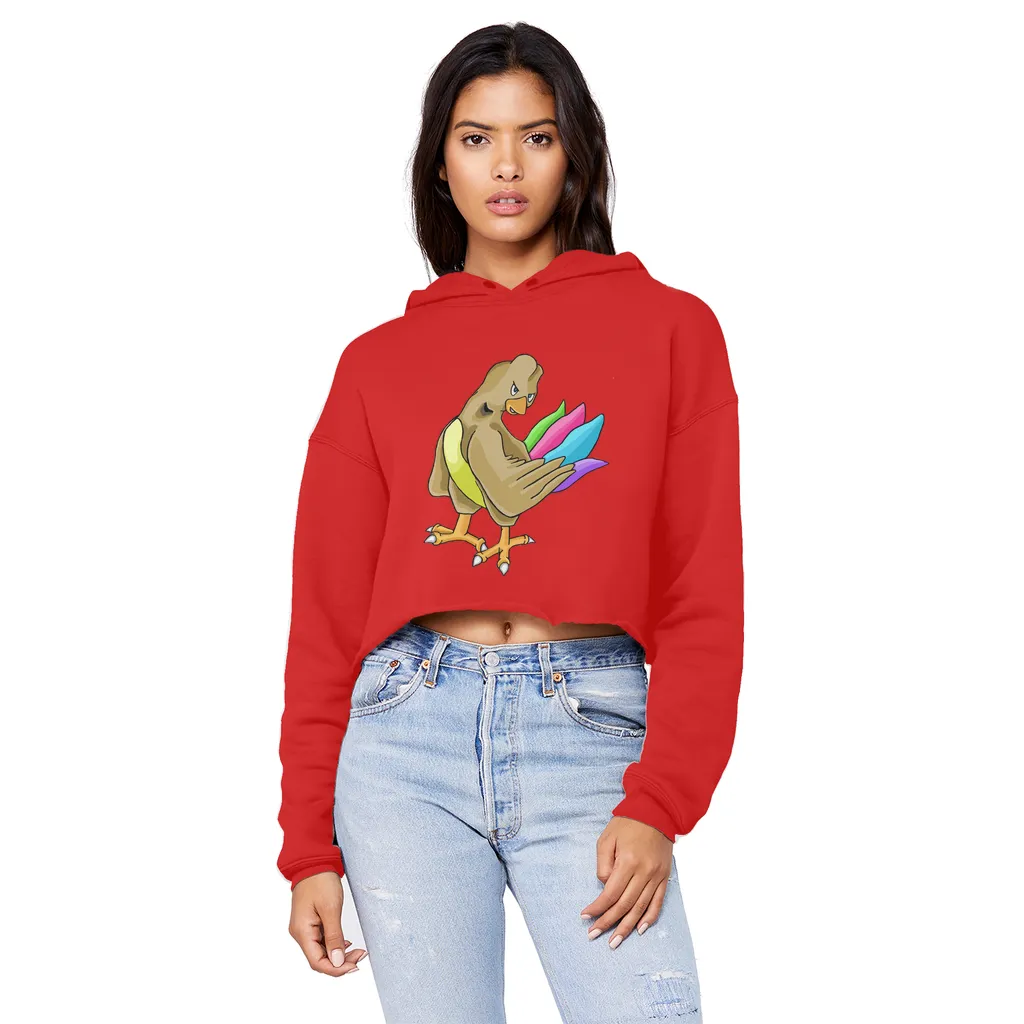 Toudan Unisex Cropped Raw Edge Boyfriend Hoodie