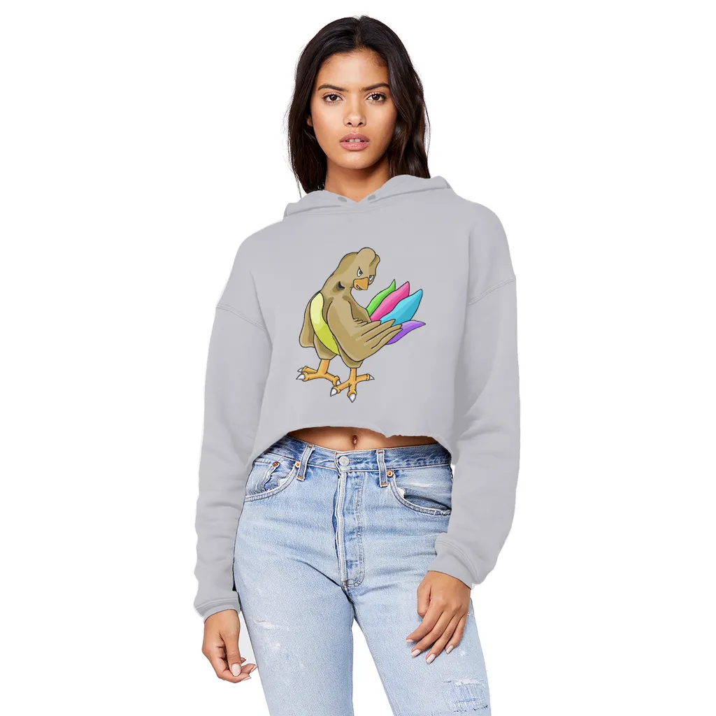 Toudan Unisex Cropped Raw Edge Boyfriend Hoodie