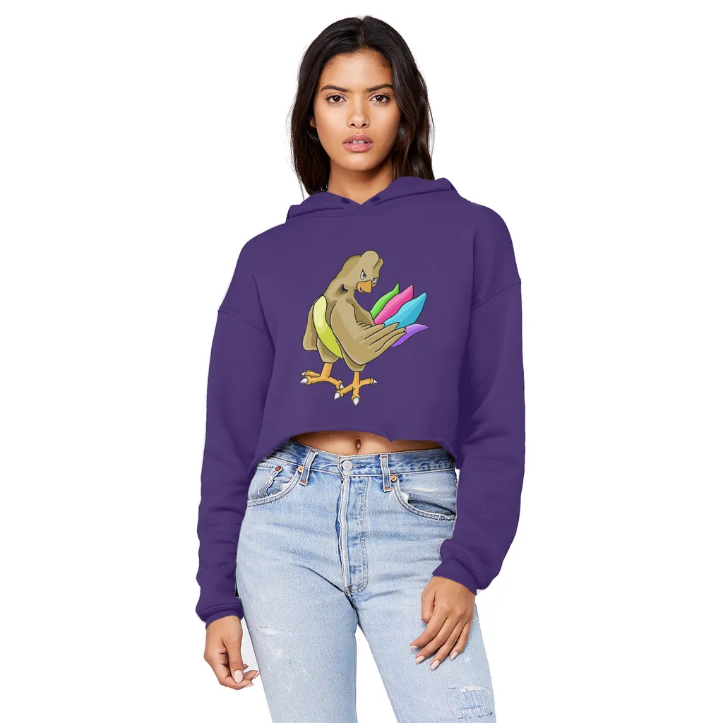 Toudan Unisex Cropped Raw Edge Boyfriend Hoodie