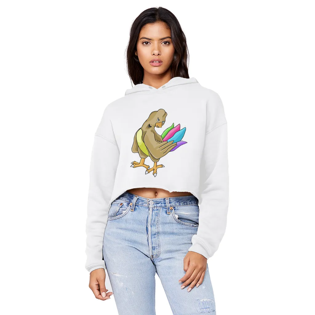 Toudan Unisex Cropped Raw Edge Boyfriend Hoodie