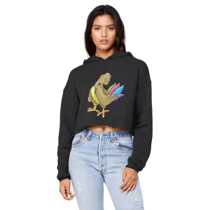 Toudan Unisex Cropped Raw Edge Boyfriend Hoodie