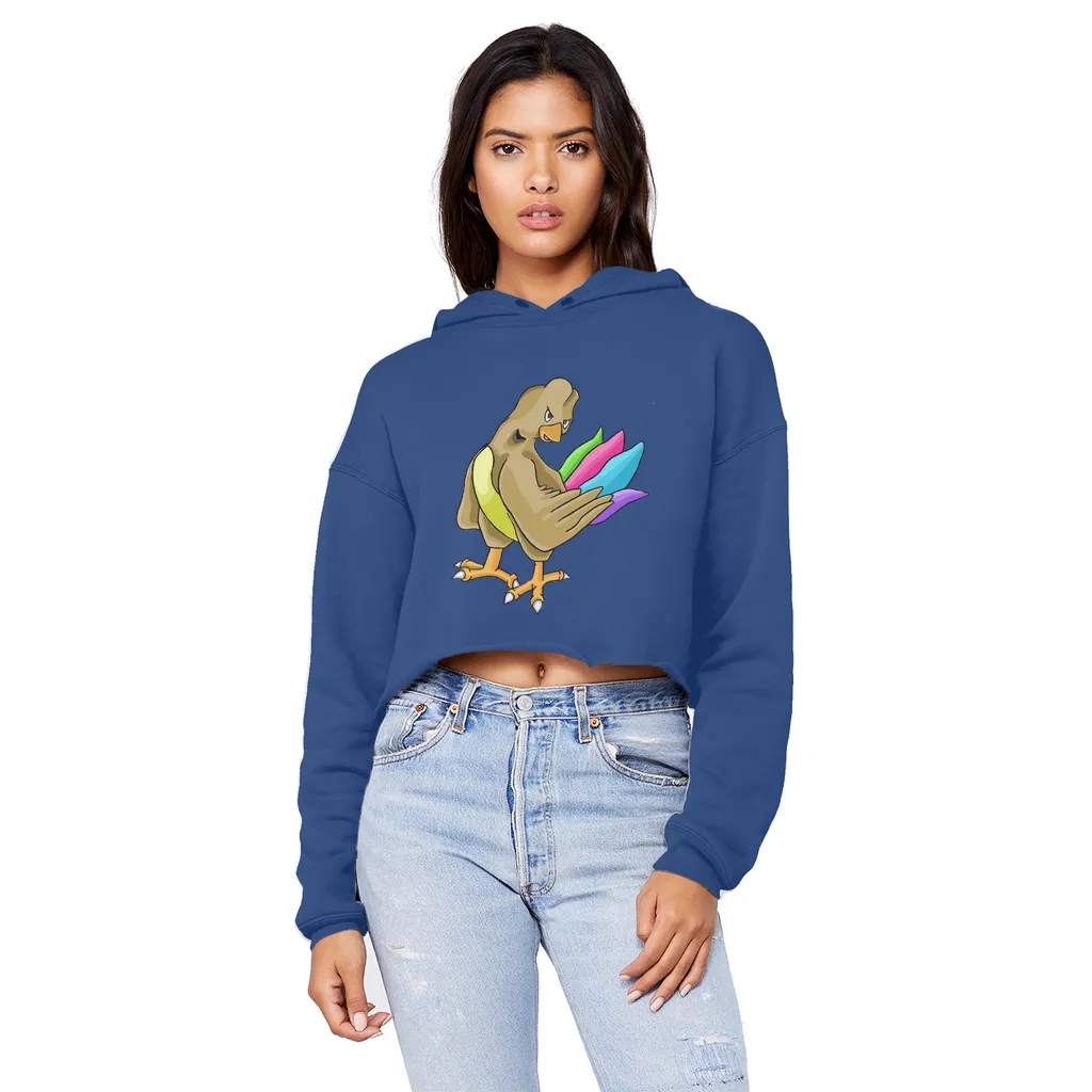 Toudan Unisex Cropped Raw Edge Boyfriend Hoodie