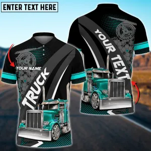 Truck Color Personalized Name Shirt For Truck Driver, Trucking Gift 3D Polo Shirt