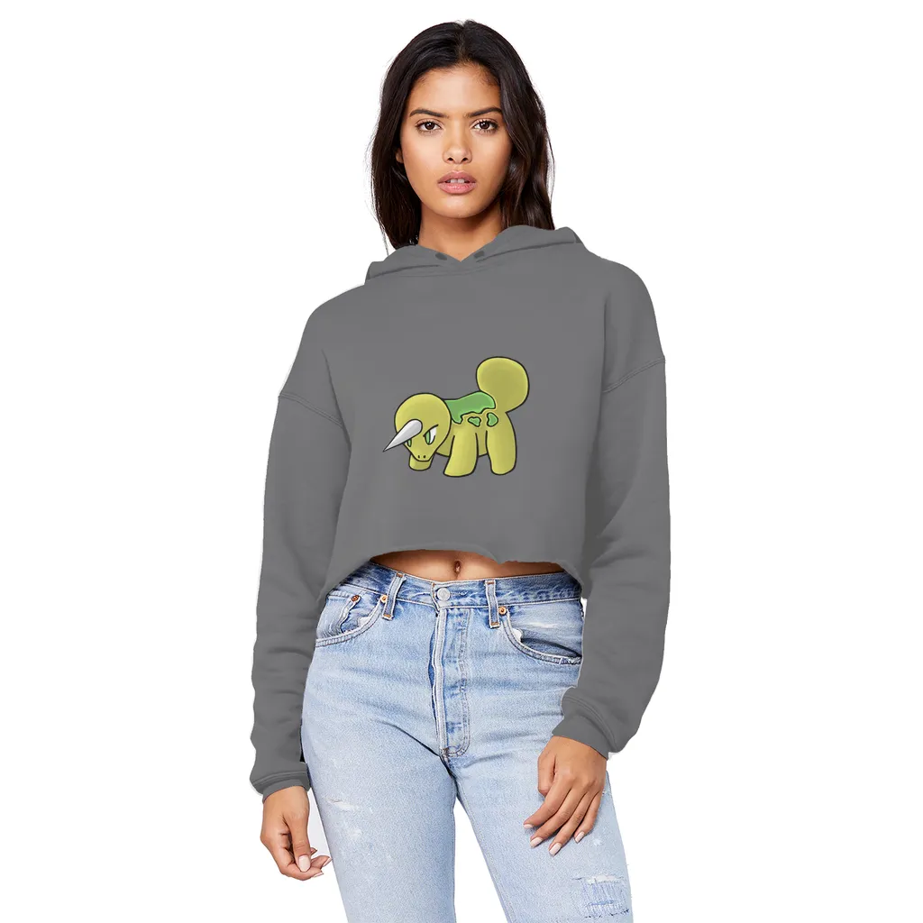 Uniorg Unisex Cropped Raw Edge Boyfriend Hoodie