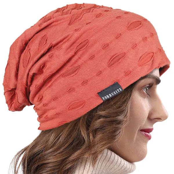 Women Distressed and Lightweight Beanie Hat B401