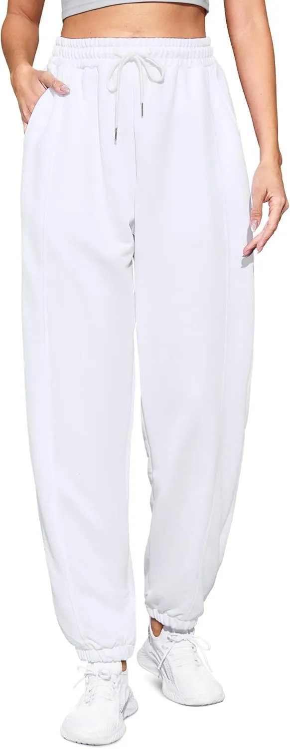 Women's High Waist Baggy Sweatpants Lounge Drawstring Workout Pants with Pockets Sweats for Women Running Joggers