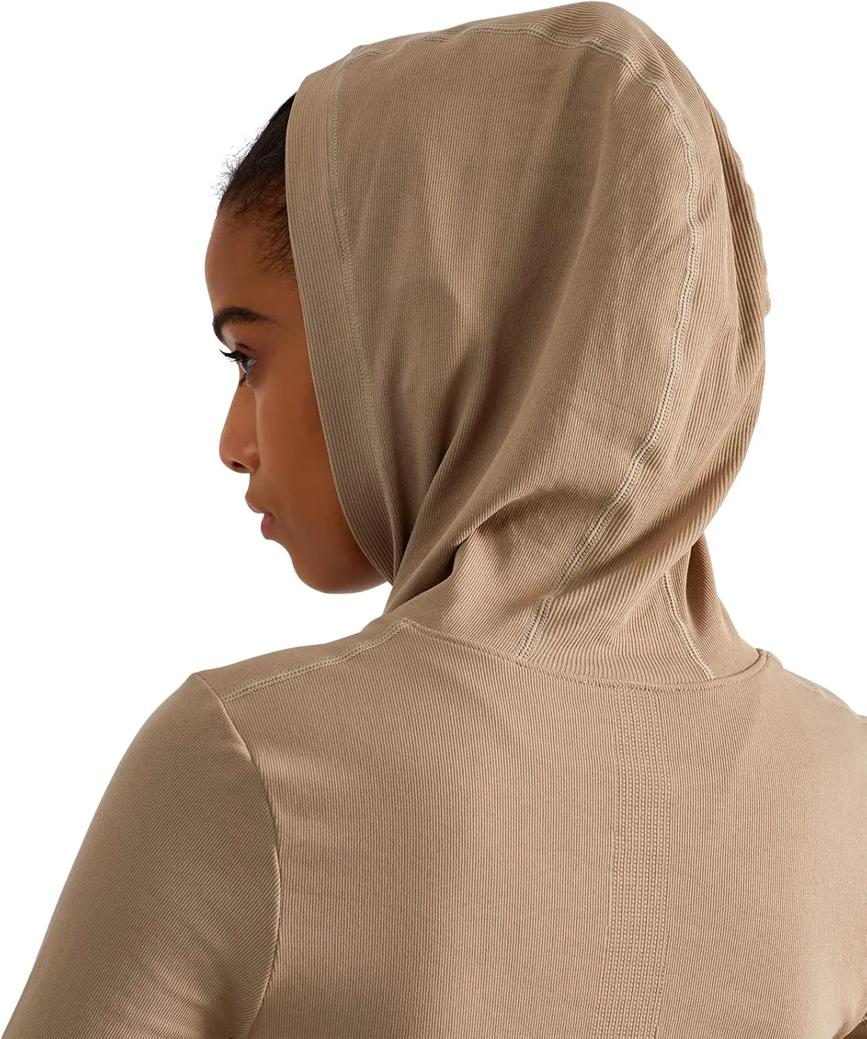 Womens Hooded Athletic Long Sleeve Running Shirts Workout Yoga Tops with Thumb Holes Slim Fit