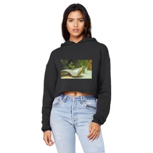 Yellow Eel Unisex Cropped Raw Edge Boyfriend Hoodie